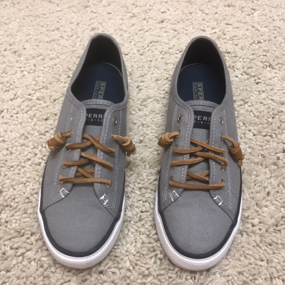 Sperry Top Sider gray slip ons